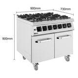 Buffalo 700 Series Gas Range Cooker