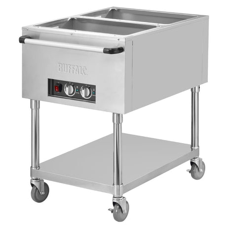 Buffalo Mobile Bain Marie Trolley 2x 1/1GN