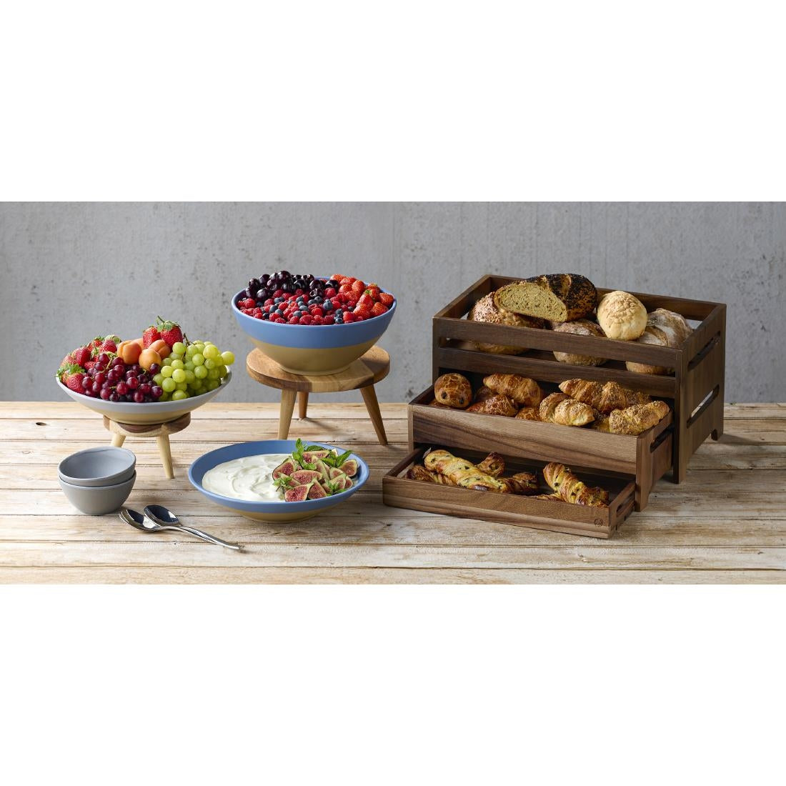 JC538 Emerge Oslo Blue Melamine Deep Bowl - 285mm (Pack 4) (Direct)