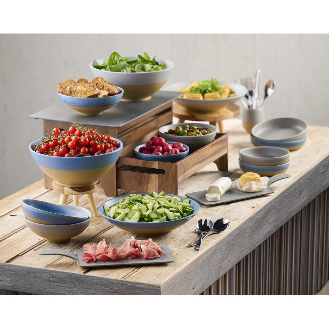 JC538 Emerge Oslo Blue Melamine Deep Bowl - 285mm (Pack 4) (Direct)