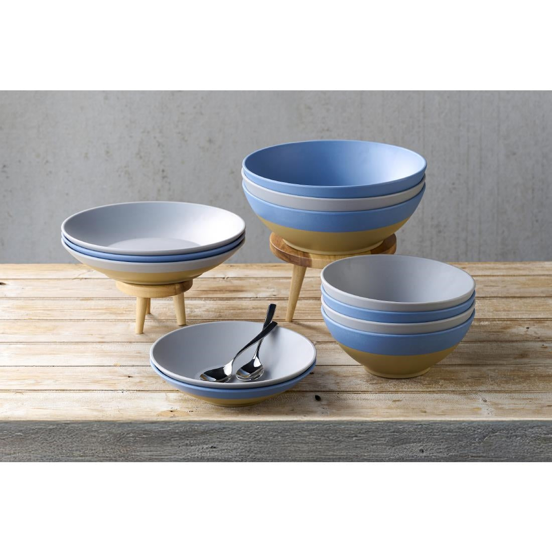 JC538 Emerge Oslo Blue Melamine Deep Bowl - 285mm (Pack 4) (Direct)