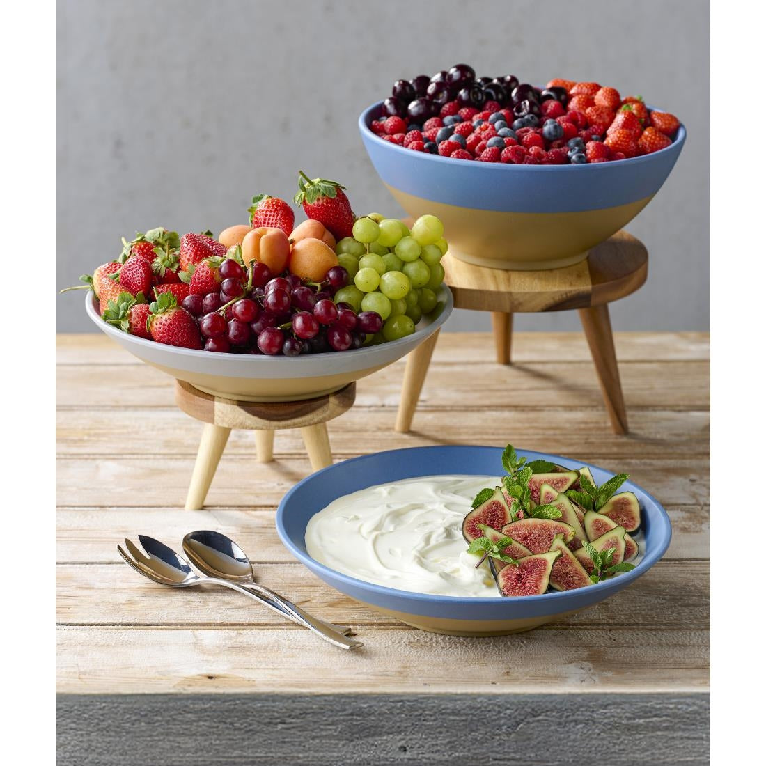 JC538 Emerge Oslo Blue Melamine Deep Bowl - 285mm (Pack 4) (Direct)