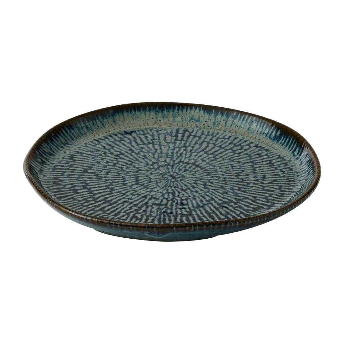 JC665 Cascade Sapphire Blue Natural Plate - 220mm (Pack 6) (Direct)