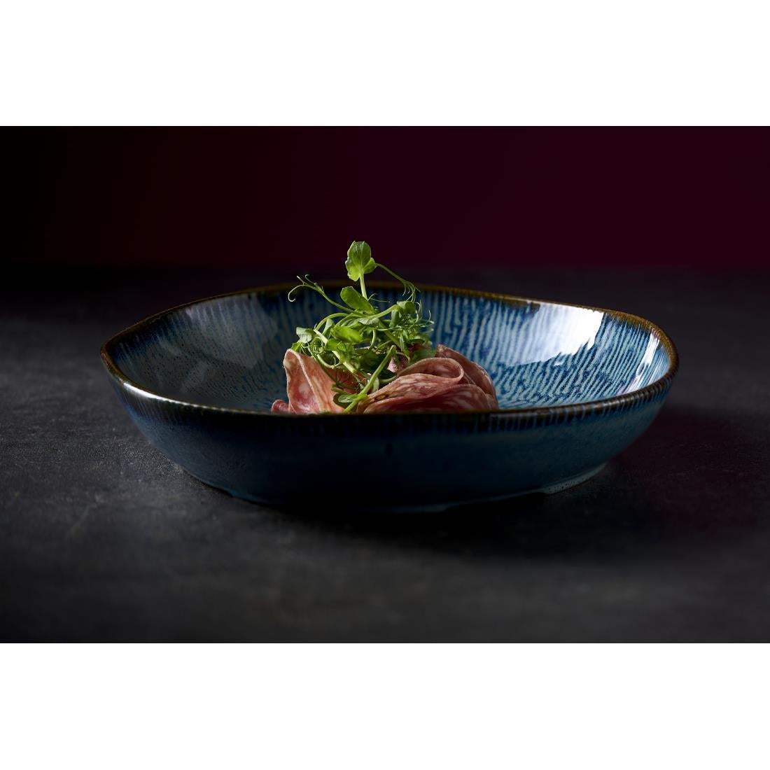 JC667 Cascade Sapphire Blue Natural Deep Bowl - 215mm (Pack 6) (Direct)