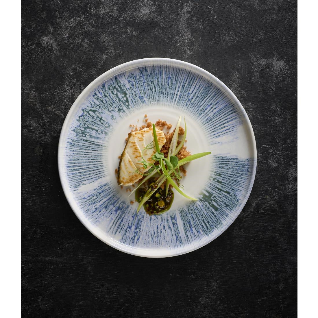 JC685 Lyra Blue Walled Plate - 210mm (Pack 6) (Direct)