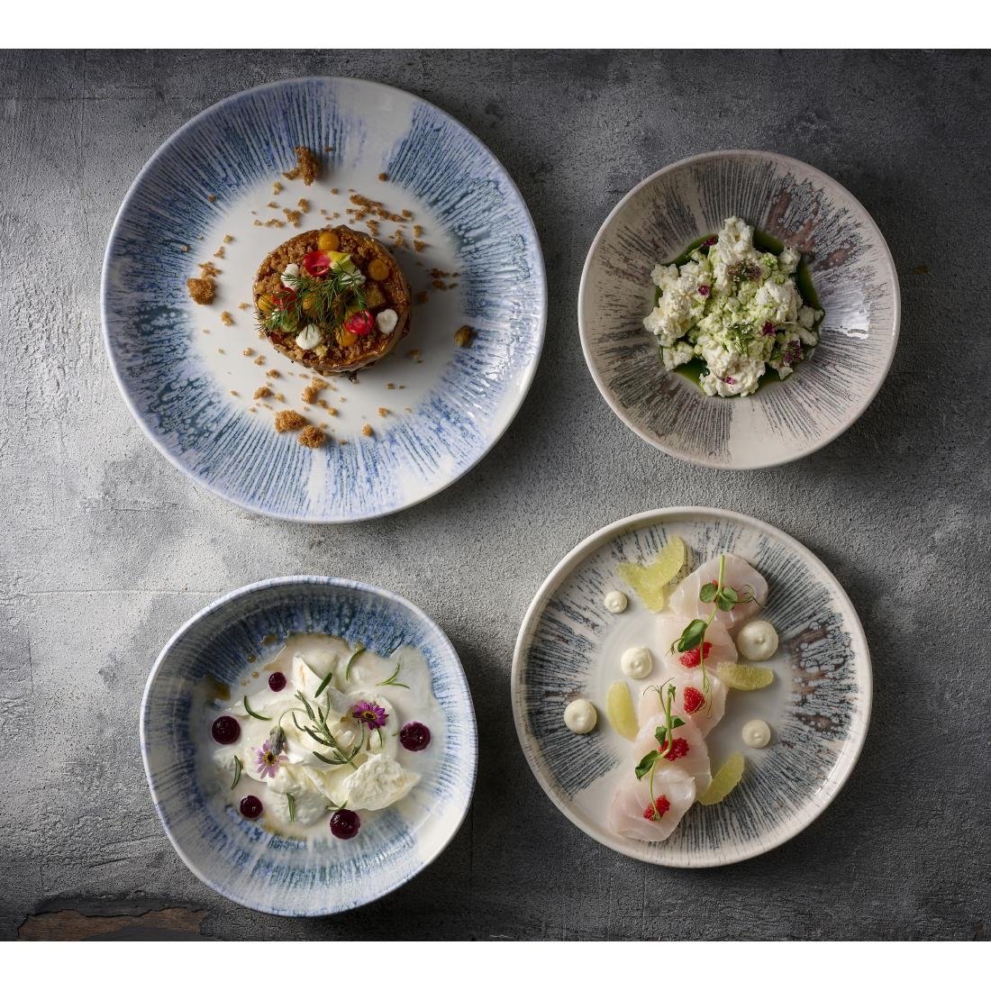 JC683 Lyra Blue Organic Walled Bowl - 198mm (Pack 6) (Direct)