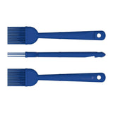 JC767 Deglon Stop Glisse Half Maryse Blue Heat Resistant Spatula - 9 3/5"