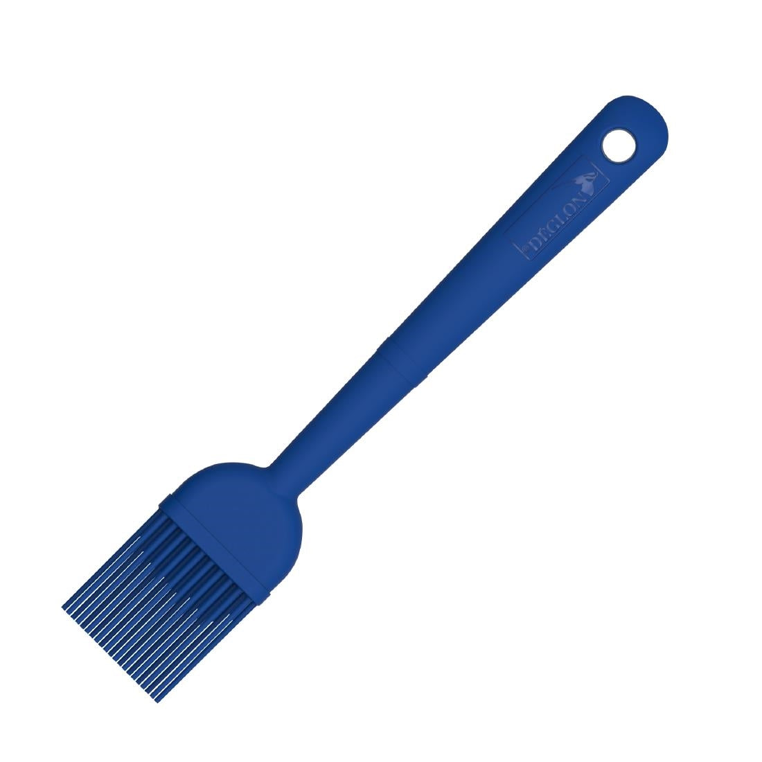 JC767 Deglon Stop Glisse Half Maryse Blue Heat Resistant Spatula - 9 3/5"