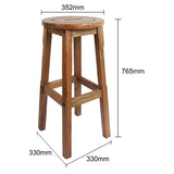 Bolero Harrington Classic Wooden Bar Stools (2 Pack)