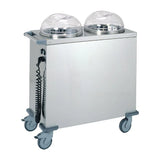 JC856 Tournus double stack mobile heated plate lowerator - JD Catering Equipments Ltd