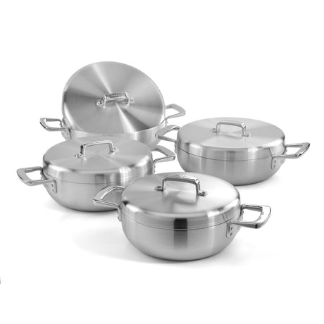 JC878 Samuel Groves Urban St/St Triply Chefs Pan with Domed Lid - 26cm (Direct)