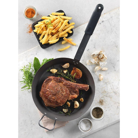 JD297 Samuel Groves Professional Seasoned Carbon Steel Frypan - 25cm (Direct)