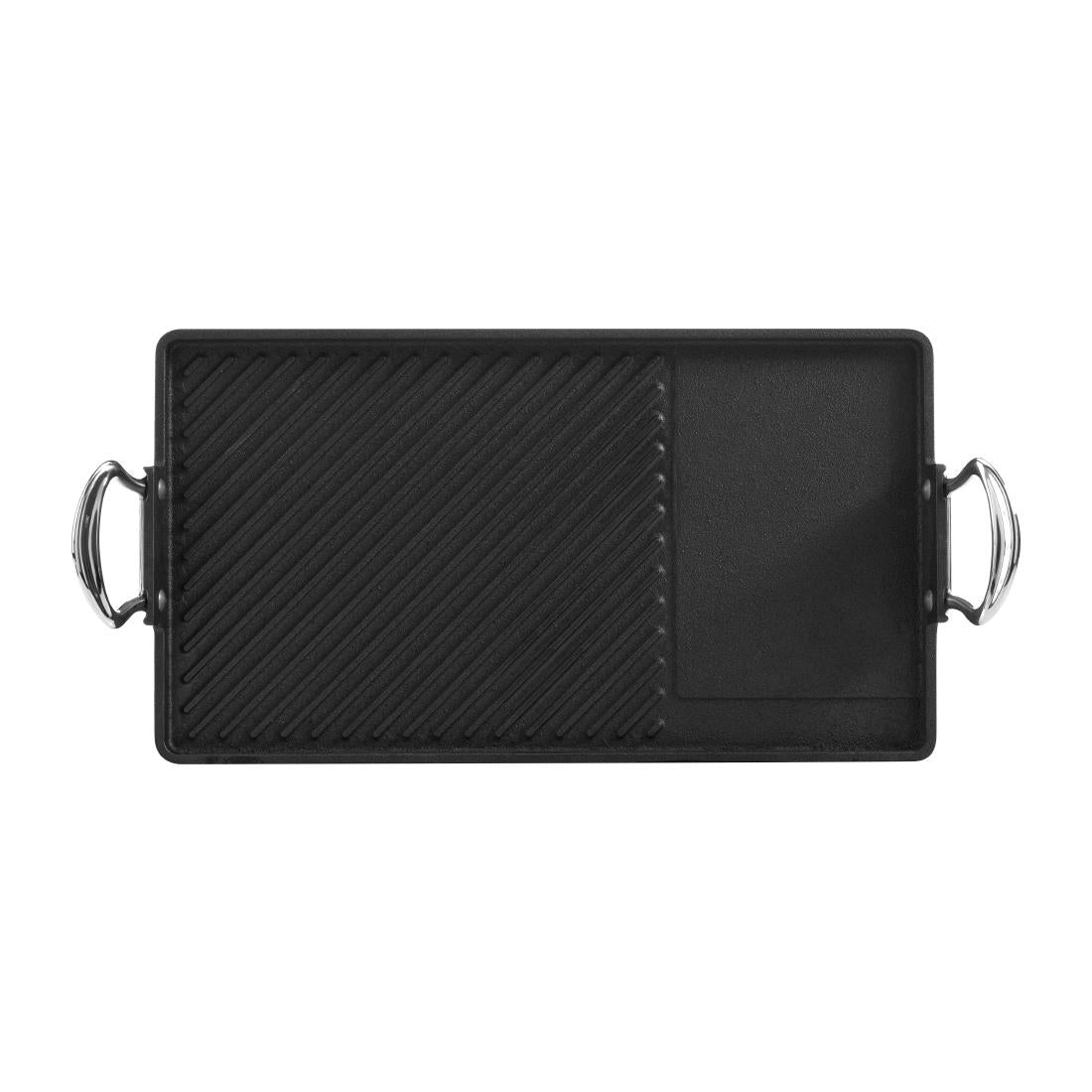 JC895 Samuel Groves Cast Iron Double Burner Griddle - 45x25cm (Direct)