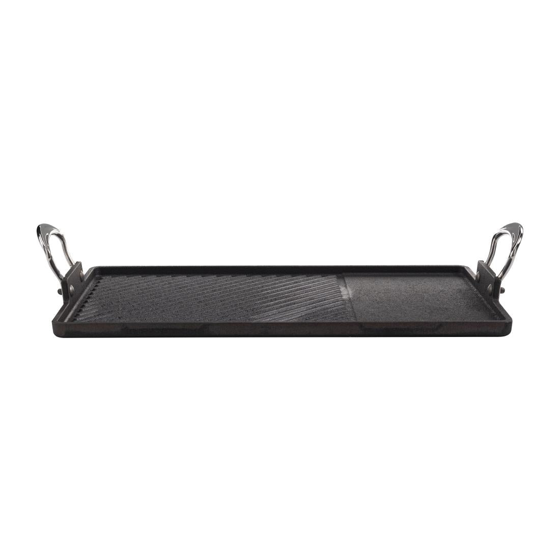 JC895 Samuel Groves Cast Iron Double Burner Griddle - 45x25cm (Direct)