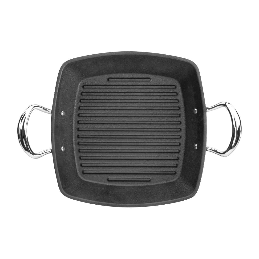 JC896 Samuel Groves Cast Iron Double Handle Square Grill - 26cm (Direct)