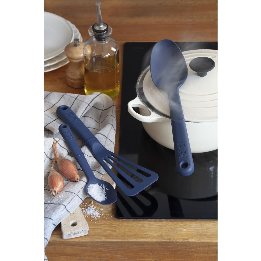 JC927 Deglon Blue Chef Spoon - 8"
