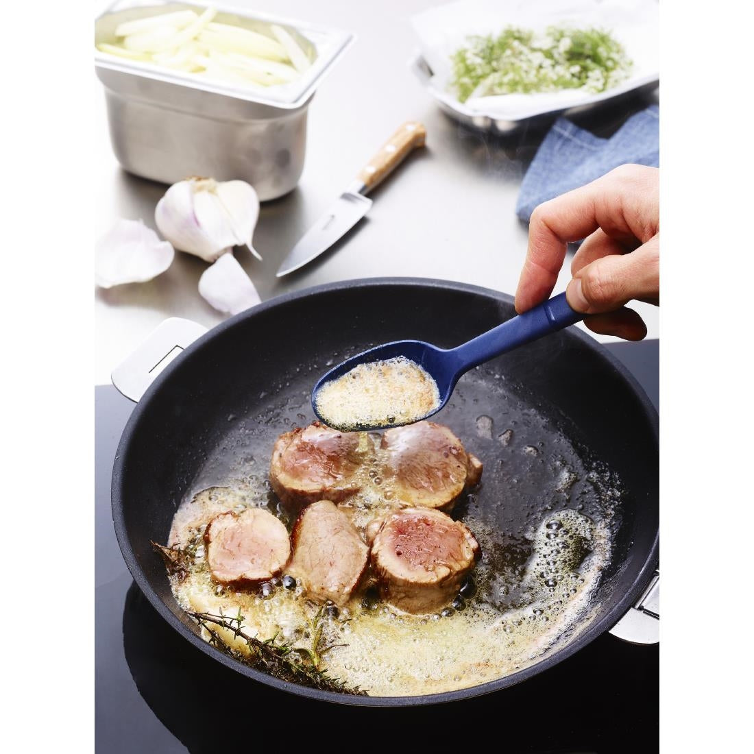 JC927 Deglon Blue Chef Spoon - 8"