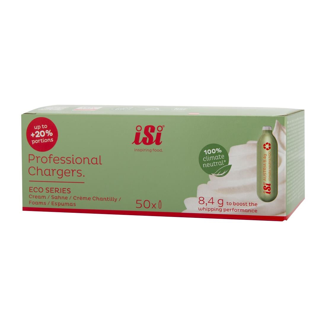 JC936 ISI Professional Chargers ECO Series for Cream Whippers - 8.4g (Pack 50)