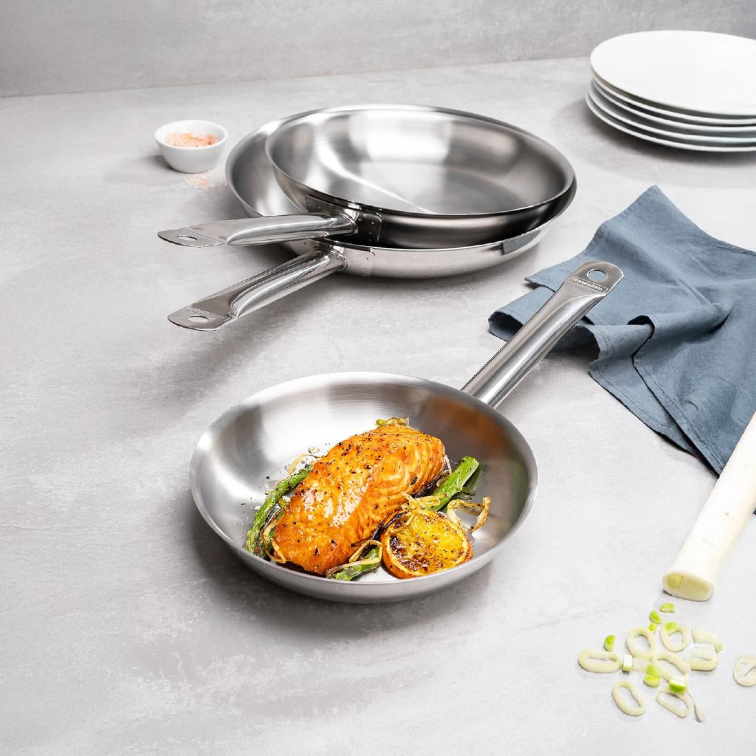 JC943 Tramontina Stainless Steel Triple Base Frying Pan - 200mm