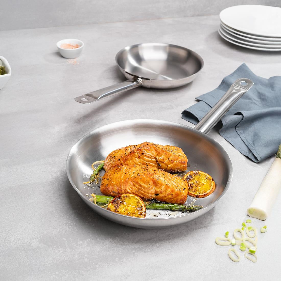 JC945 Tramontina Stainless Steel Triple Base Frying Pan - 300mm