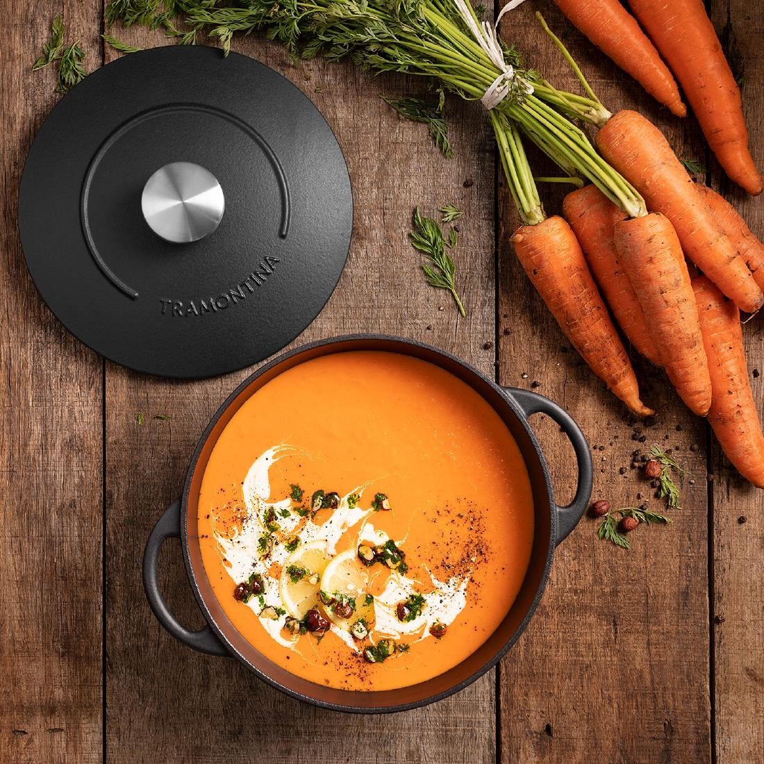 JC948 Tramontina Enamel Cast Iron Casserole Dish - 240mm