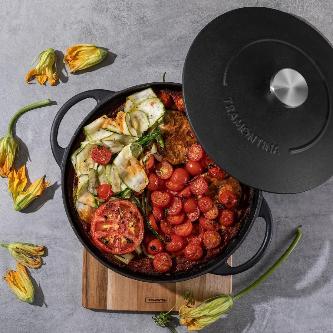 JC948 Tramontina Enamel Cast Iron Casserole Dish - 240mm