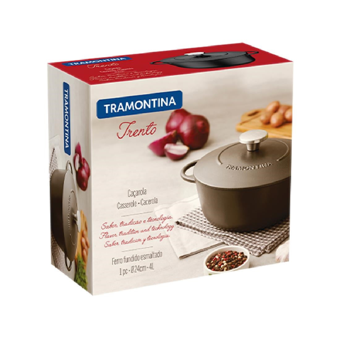 JC948 Tramontina Enamel Cast Iron Casserole Dish - 240mm