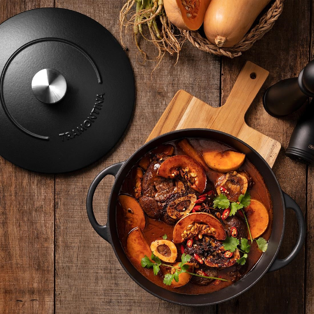 JC948 Tramontina Enamel Cast Iron Casserole Dish - 240mm