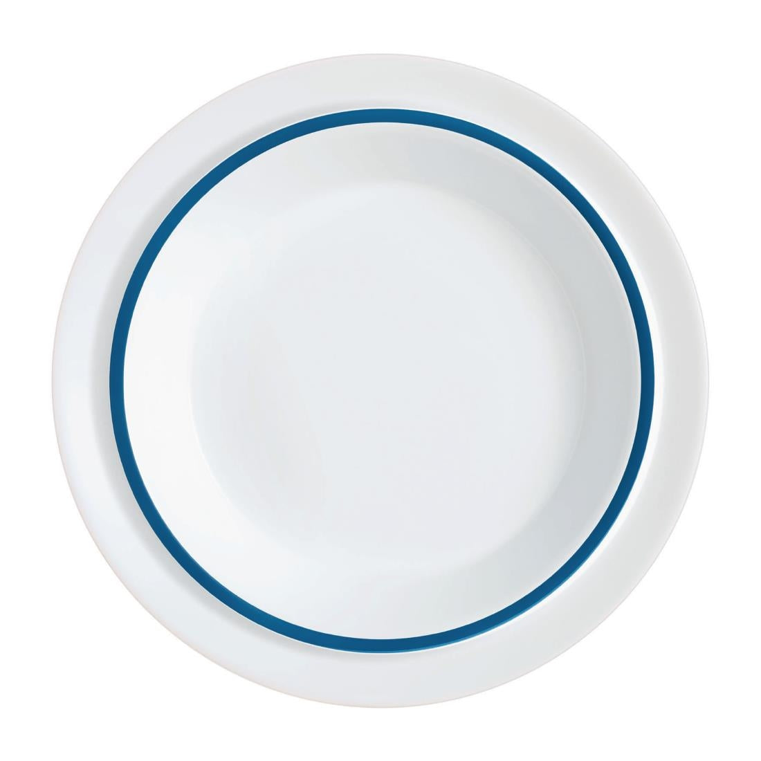 JC962 Autonomy Blue Border Soup Dish - 230mm (Pack 12)