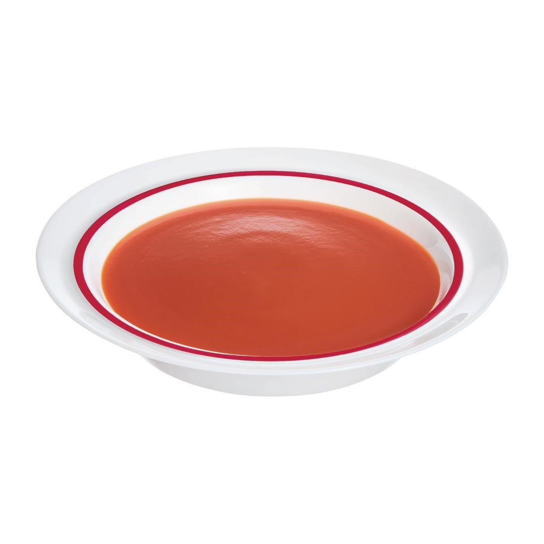 JC963 Autonomy Red Border Soup Dish - 230mm (Pack 12)