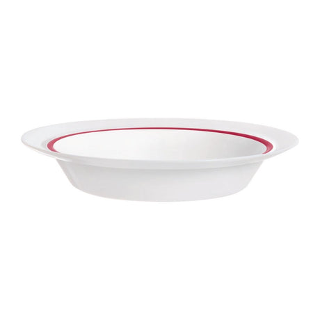 JC963 Autonomy Red Border Soup Dish - 230mm (Pack 12)