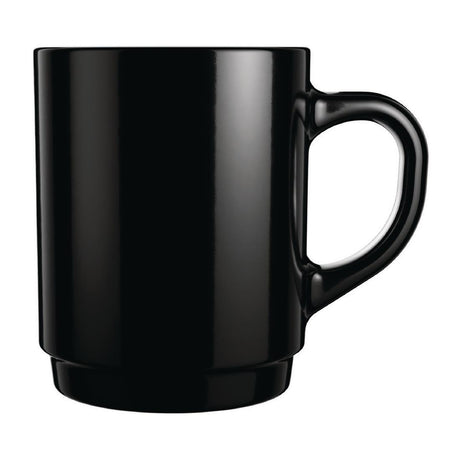 JC976 Mug Black Stackable - 250ml (Pack 6)