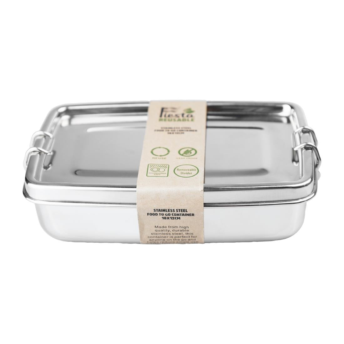 Fiesta Reusable Stainless Steel Food to Go Container 180x120mm