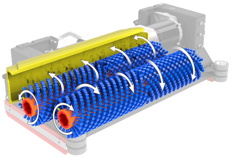 Timberline cylindrical cleaning-head illustration
