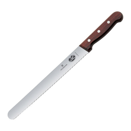 JD209 Victorinox Wavy Slicing Knife Wood - 25cm