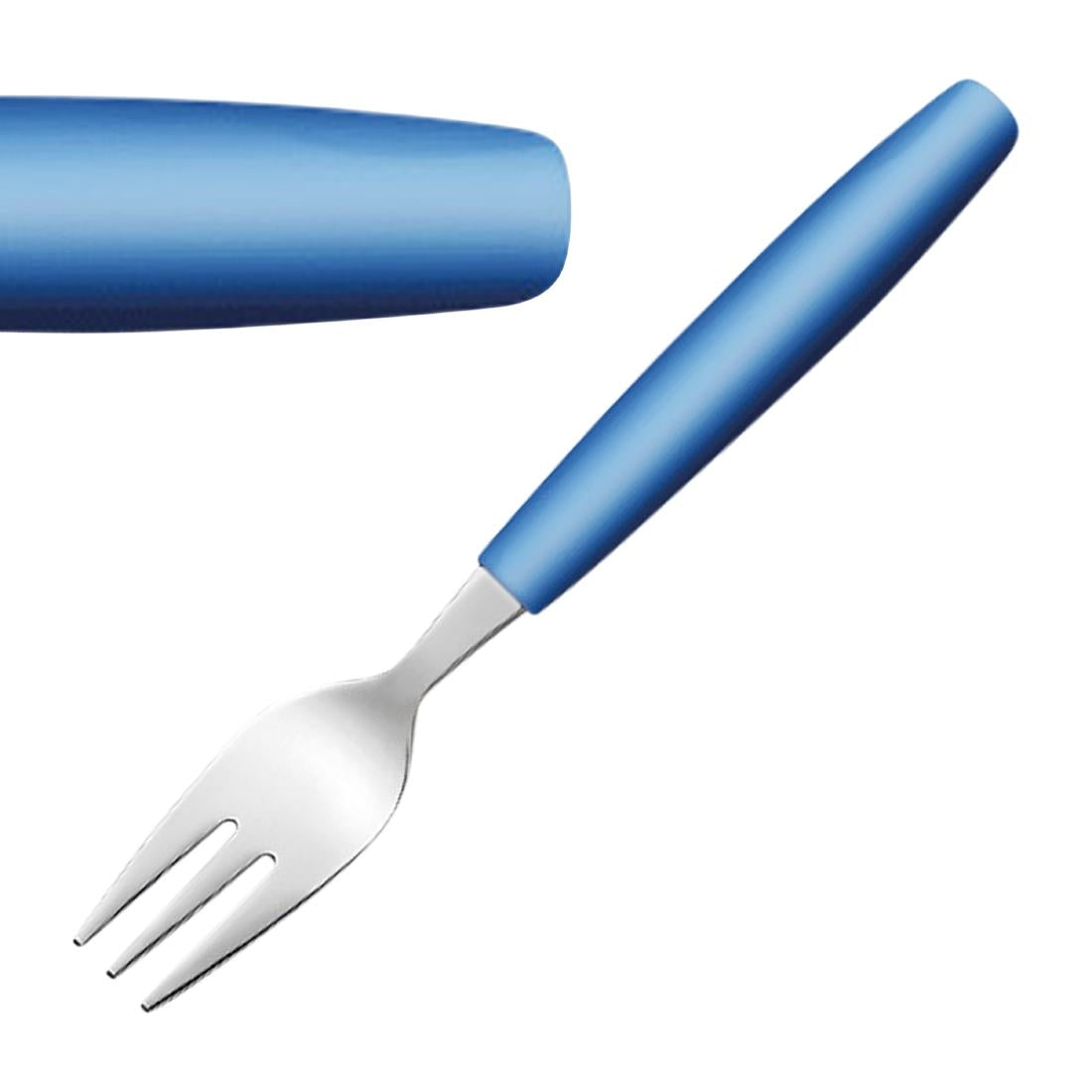 JD271 Amefa Pixel Cake Fork Blue (Pack 12)