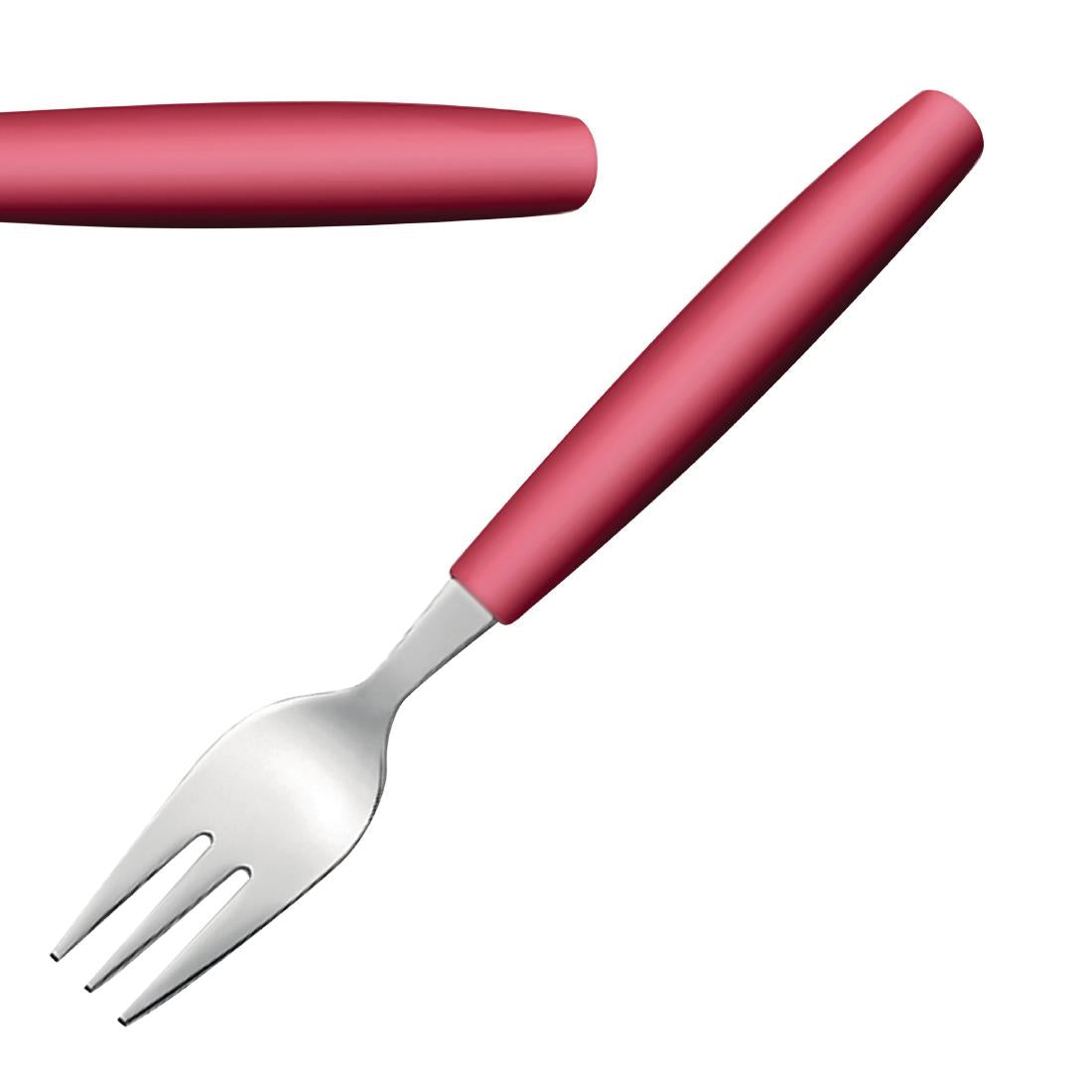 JD279 Amefa Pixel Cake Fork Red (Pack 12)