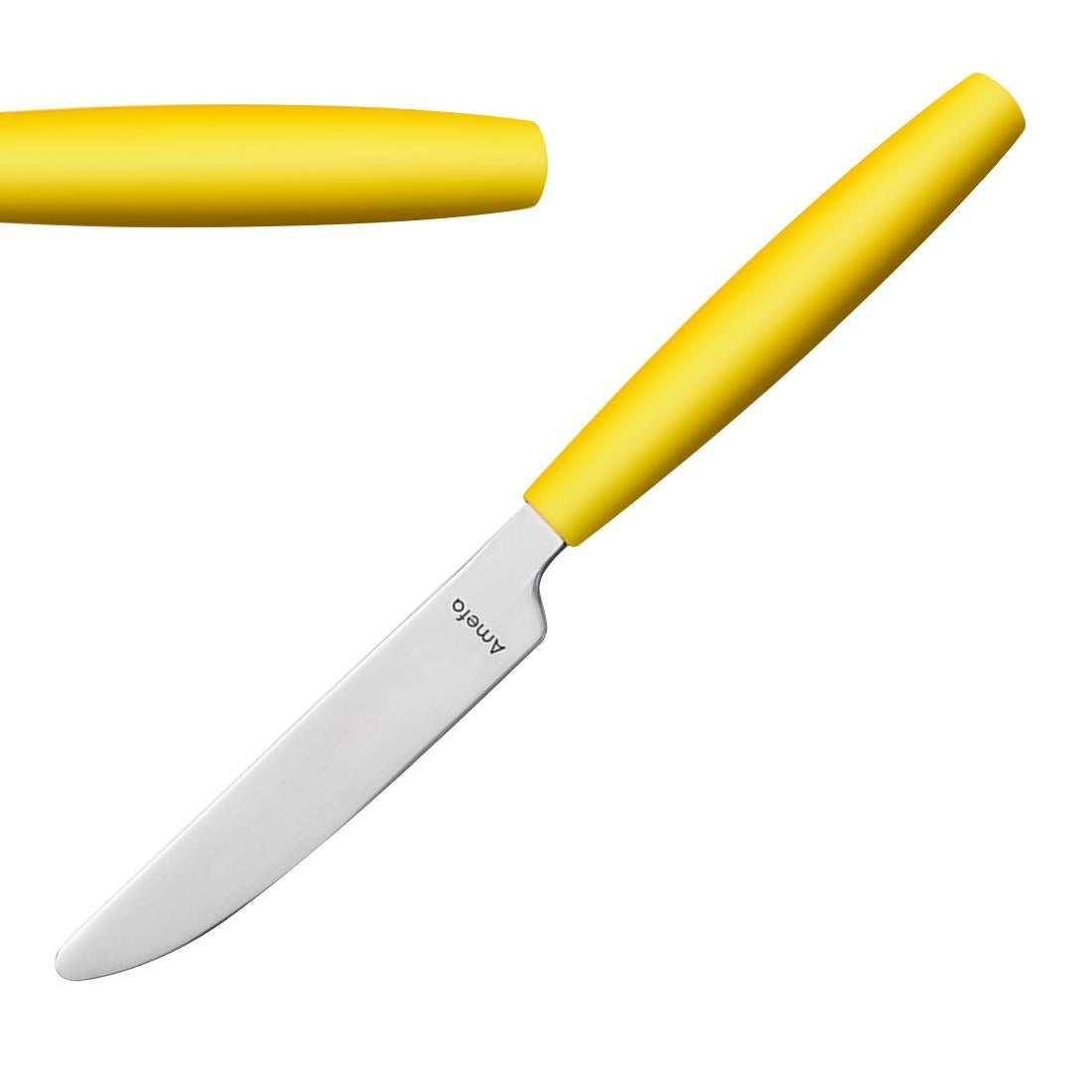 JD291 Amefa Pixel Dessert Knife Yellow (Pack 12)