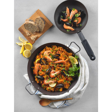 JC889 Samuel Groves Professional Seasoned Carbon Steel Frypan - 40cm (Direct)