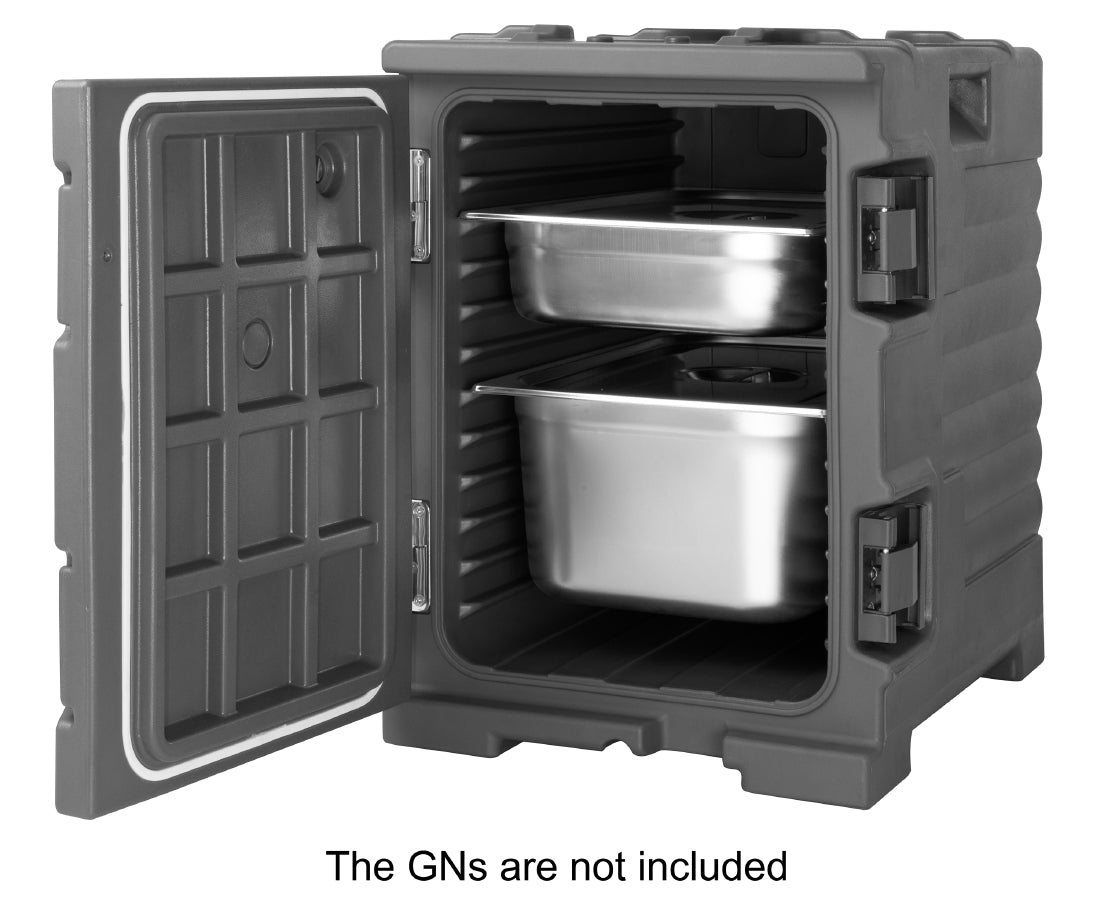 Vogue Front Loading 1/1GN Insulated Food Pan Carrier Black