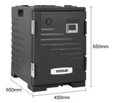 Vogue Front Loading 1/1GN Insulated Food Pan Carrier Black