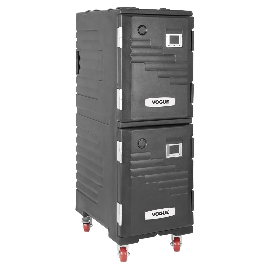 Vogue Double Front Loading 1/1GN Insulated Food Pan Carrier Black