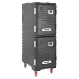 Vogue Double Front Loading 1/1GN Insulated Food Pan Carrier Black