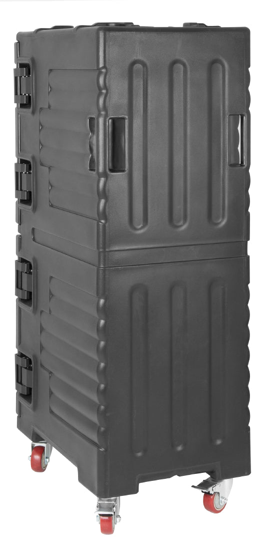 Vogue Double Front Loading 1/1GN Insulated Food Pan Carrier Black