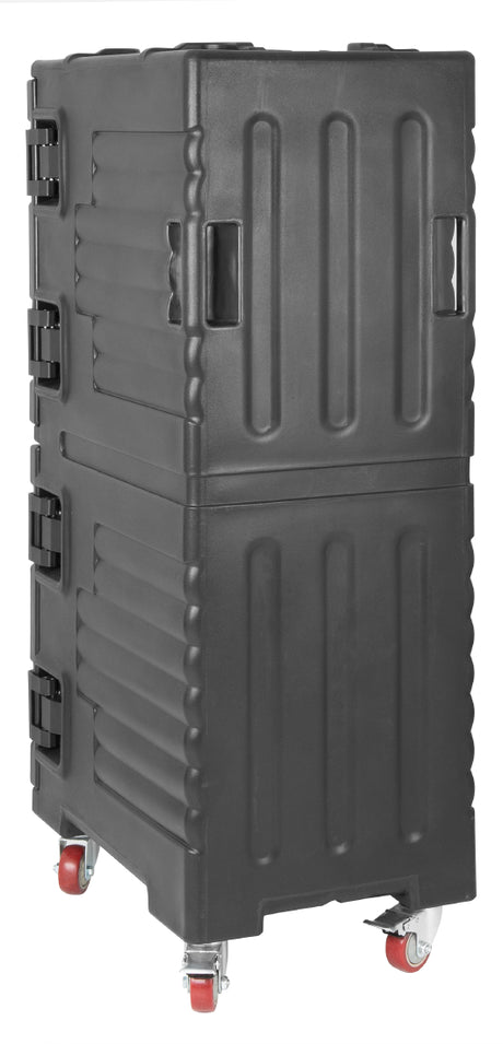 Vogue Double Front Loading 1/1GN Insulated Food Pan Carrier Black