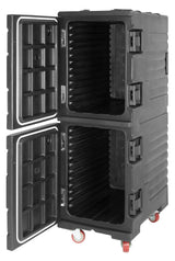 Vogue Double Front Loading 1/1GN Insulated Food Pan Carrier Black