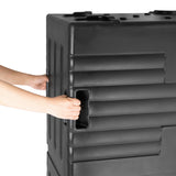 Vogue Double Front Loading 1/1GN Insulated Food Pan Carrier Black
