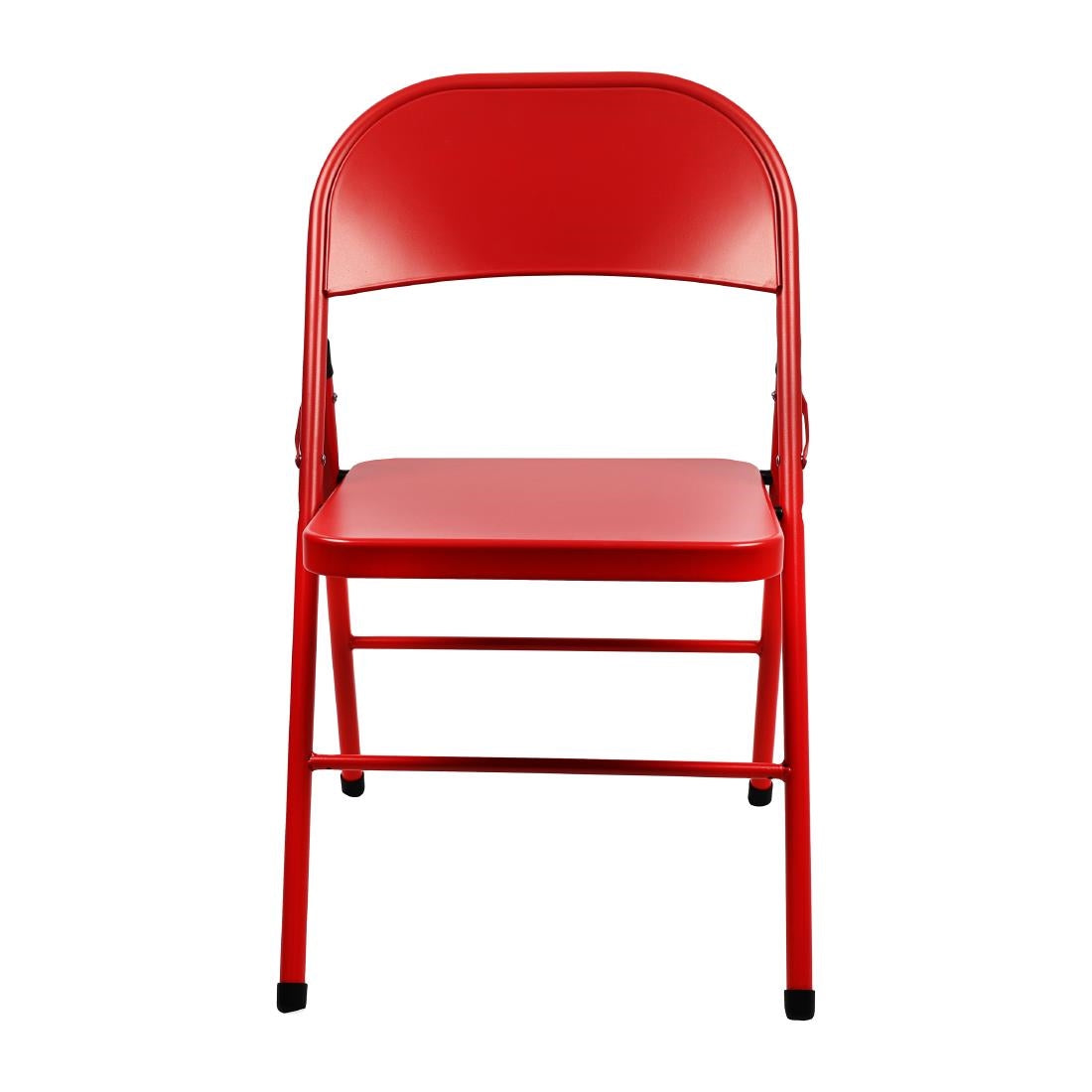 Bolero Folding Metal Chairs Red (4 Pack)