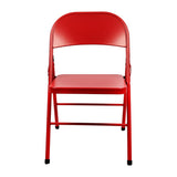 Bolero Folding Metal Chairs Red (4 Pack)