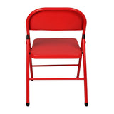 Bolero Folding Metal Chairs Red (4 Pack)